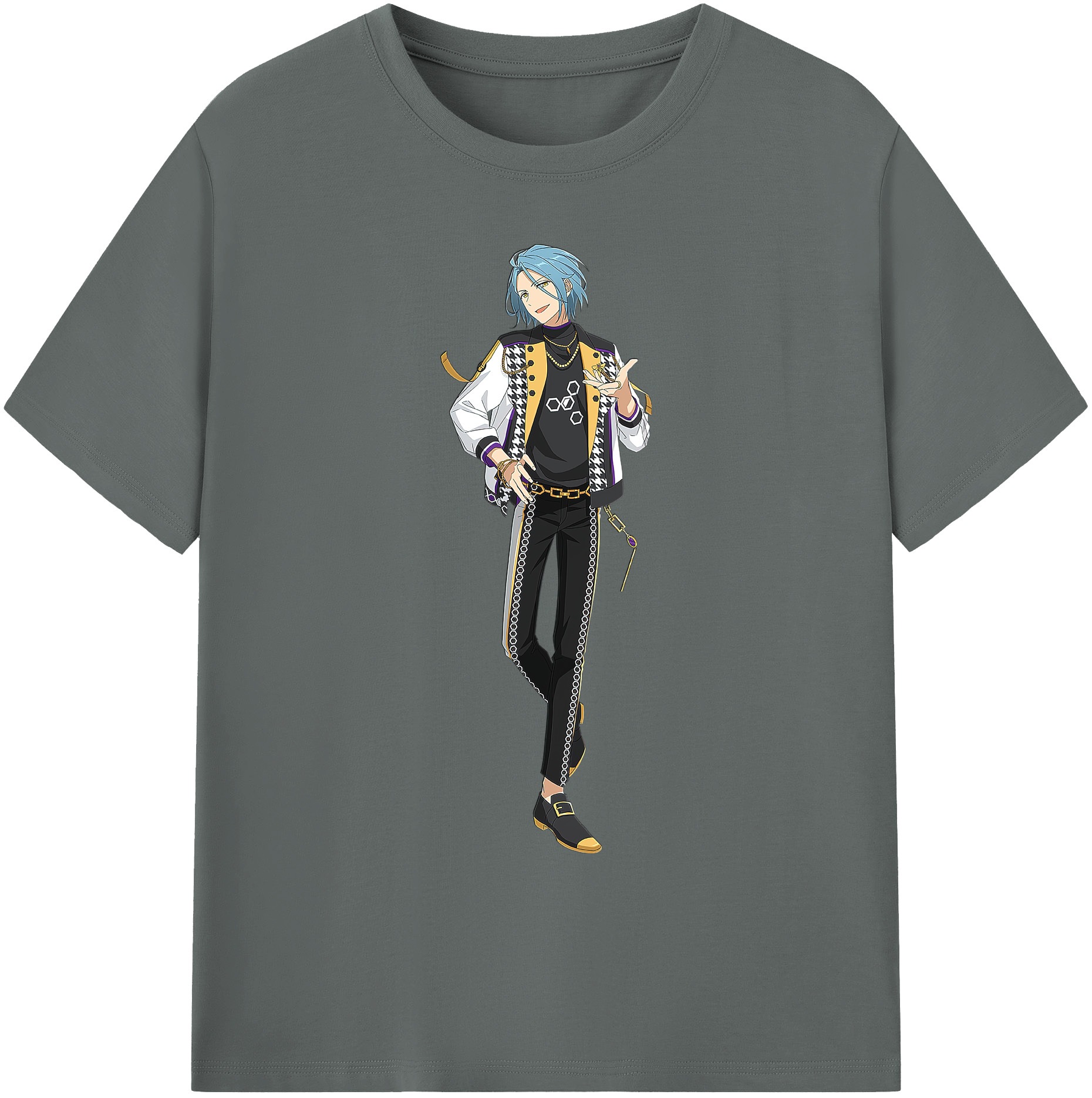 （画像用） あんさんぶるスターズ! Ensemble Stars 綿100％ メンズ半袖Tシャツ｜肌触りやわらか＆通気性